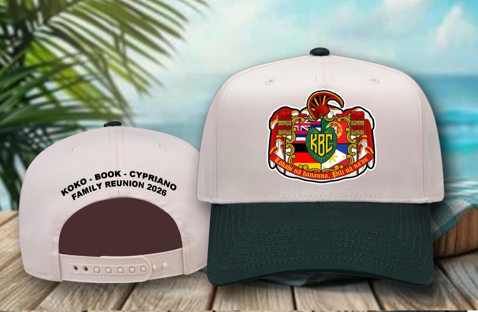 KBC hat with embroidered family crest